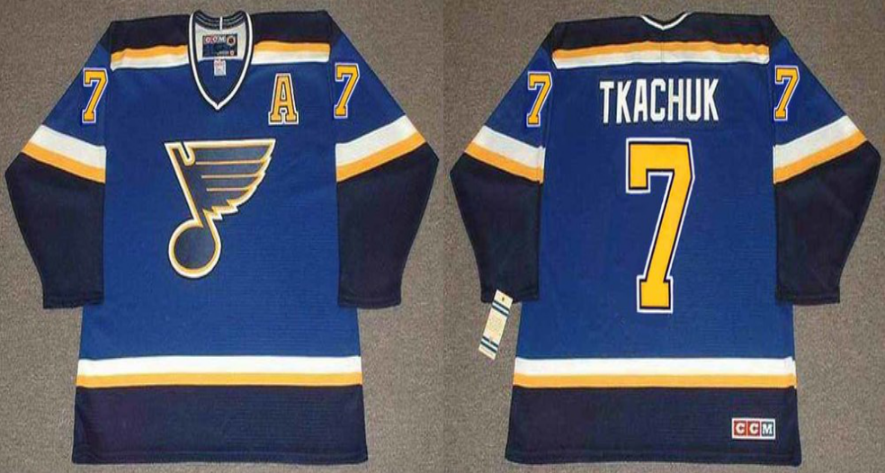 2019 Men St.Louis Blues 7 Tkachuk blue CCM NHL jerseys